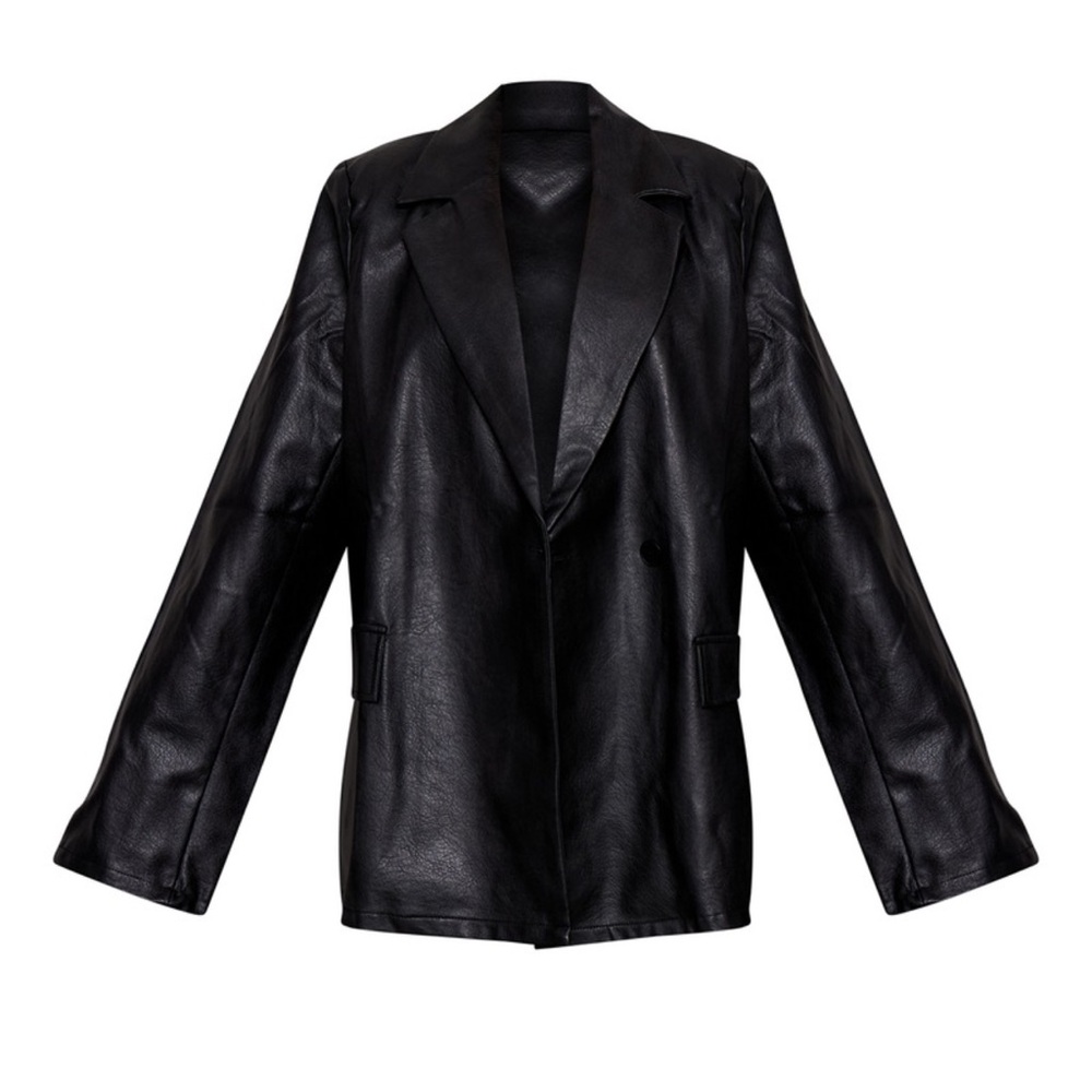 NWT Black Distressed Oversized Blazer - Picture 4 of 4